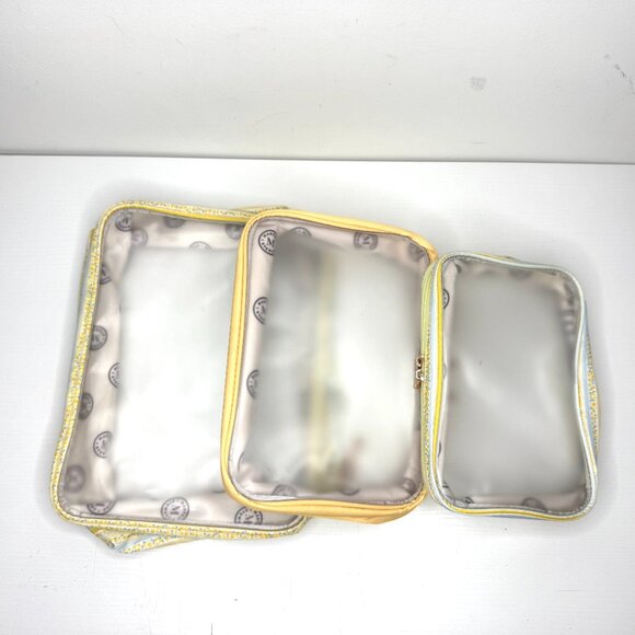 Martha Stewart Set of 3 Zippered Floral Frosted Top Packing Cube Travel Bag - Picture 2 of 4